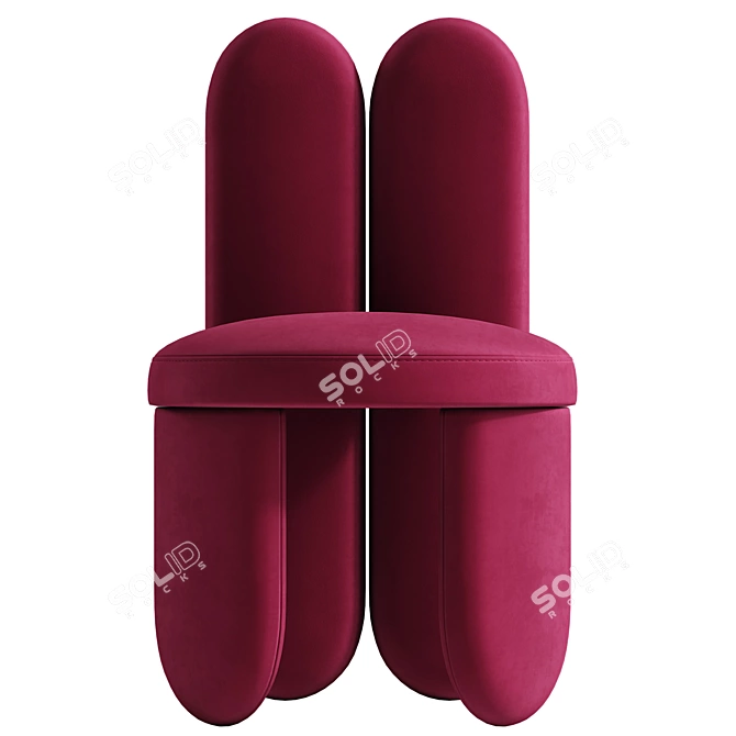 Sleek Glazy Chair #008 3D model image 4