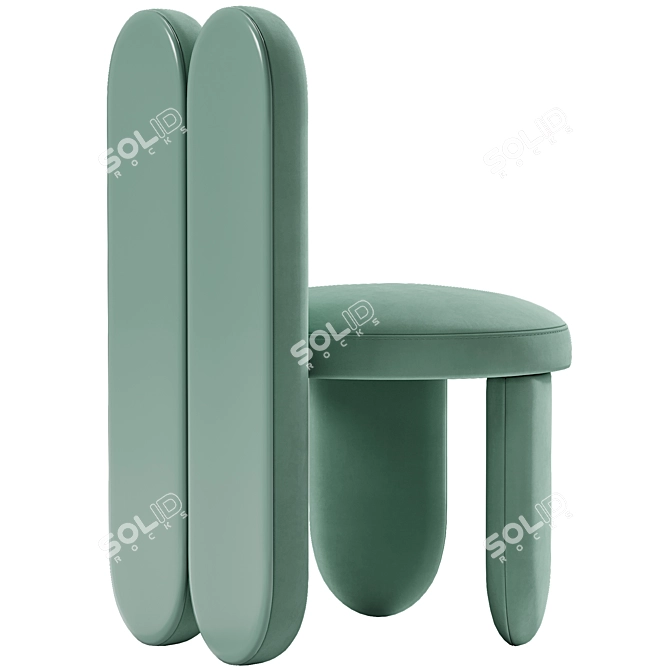 Sleek Glazy Chair #008 3D model image 5