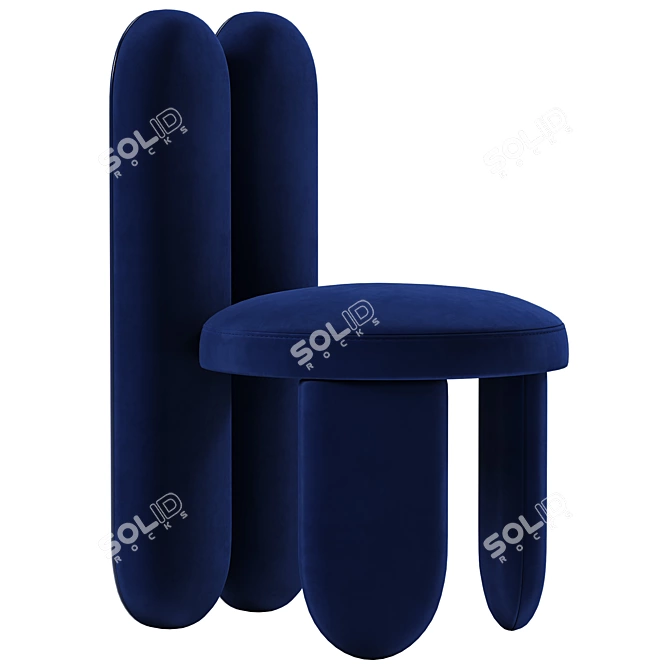 Sleek Glazy Chair #008 3D model image 6