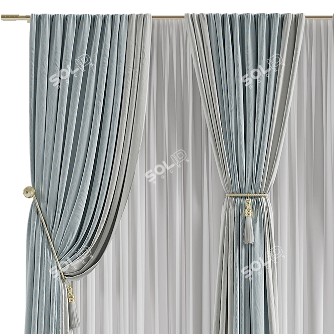 Refined Curtain #017 3D model image 2