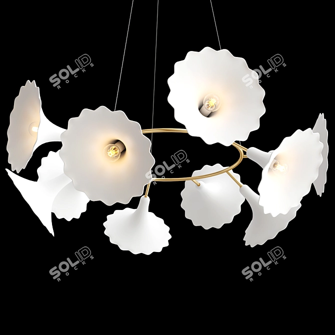 Petalii LED Chandelier Collection by Nuura 3D model image 2
