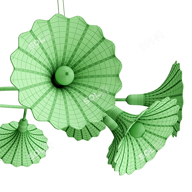 Petalii LED Chandelier Collection by Nuura 3D model image 4