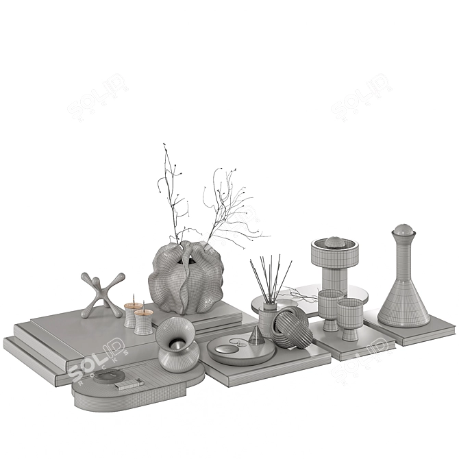 Elegant Home Décor Set 3D model image 7