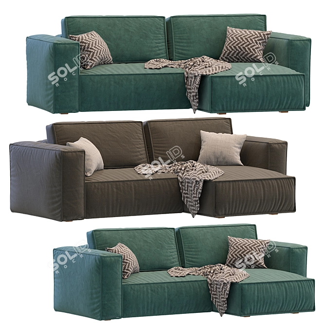 Modern Corner Sofa EBI 3D model image 2