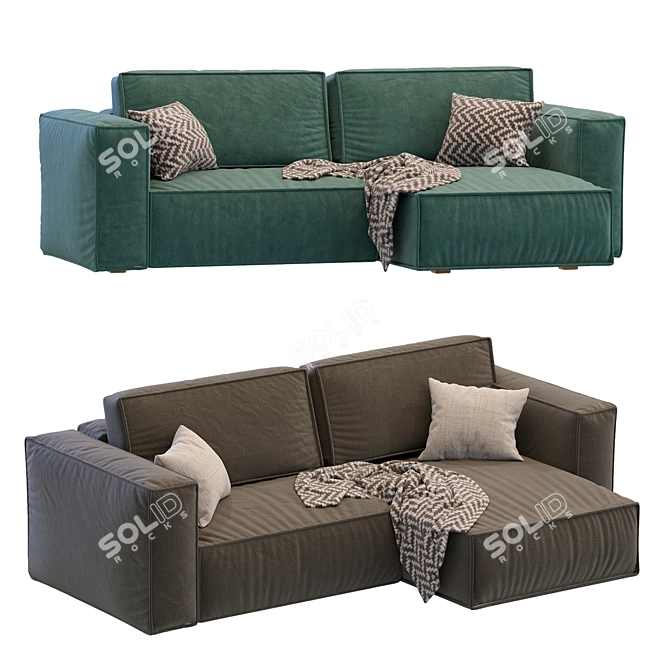 Modern Corner Sofa EBI 3D model image 3