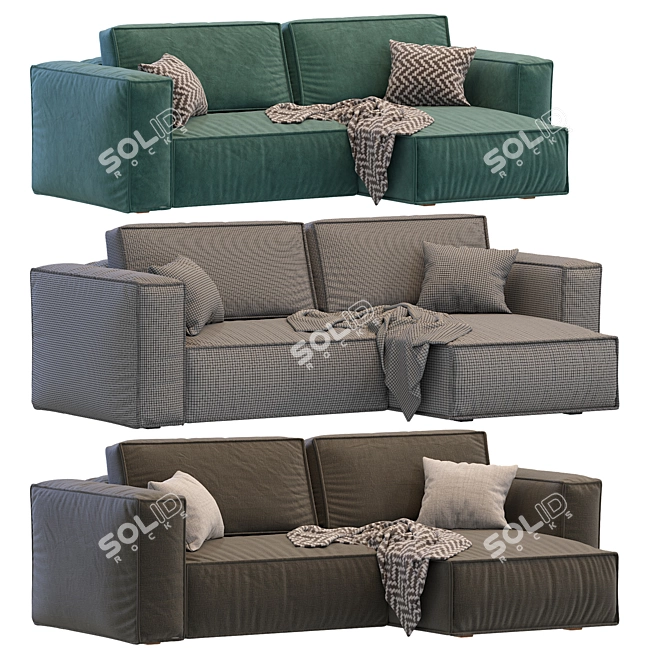 Modern Corner Sofa EBI 3D model image 5