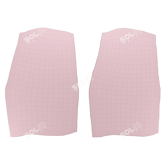 Luxury 3 in 1 Carpet Set. 3D model image 10