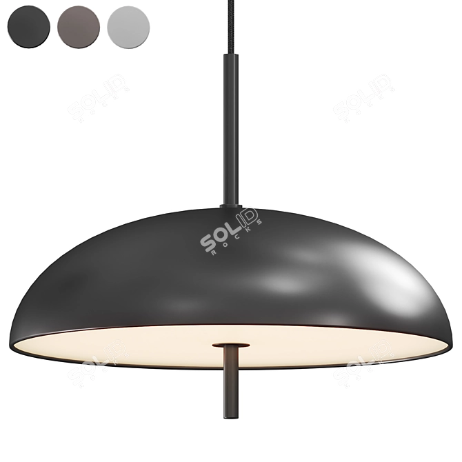 Adjustable Pendant Lighting with Splines 3D model image 1