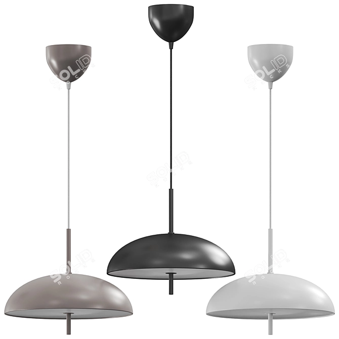 Adjustable Pendant Lighting with Splines 3D model image 2