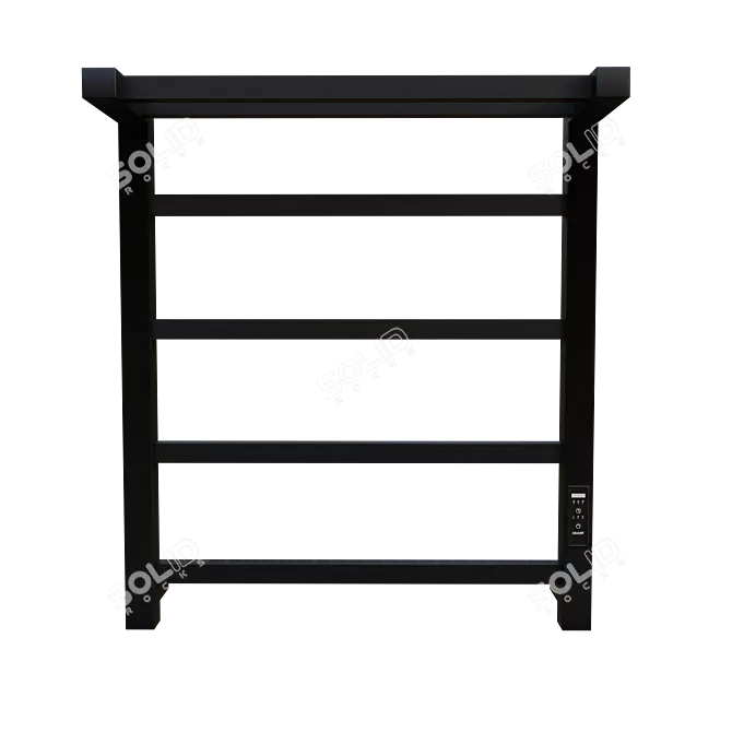 Electric Towel Warmer Black Matte 3D model image 2