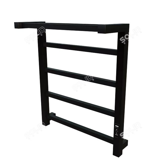 Electric Towel Warmer Black Matte 3D model image 3