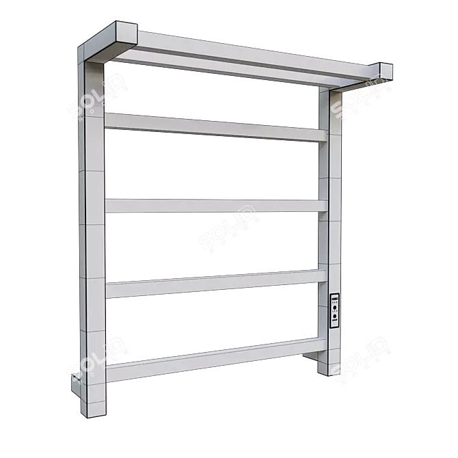 Electric Towel Warmer Black Matte 3D model image 4