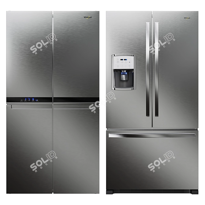 Whirlpool 3D Refrigerator Bundle 3D model image 1