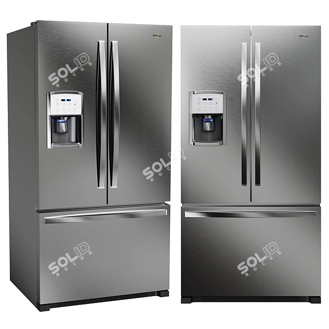 Whirlpool 3D Refrigerator Bundle 3D model image 2