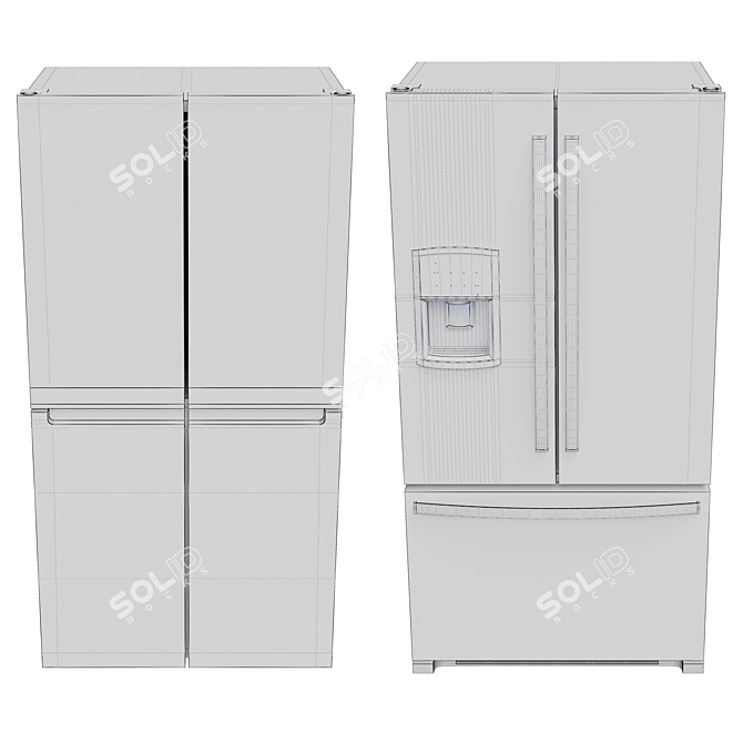 Whirlpool 3D Refrigerator Bundle 3D model image 7