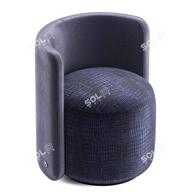 Roxy Luxence Armchair: Elegant Luxury 3D model image 2