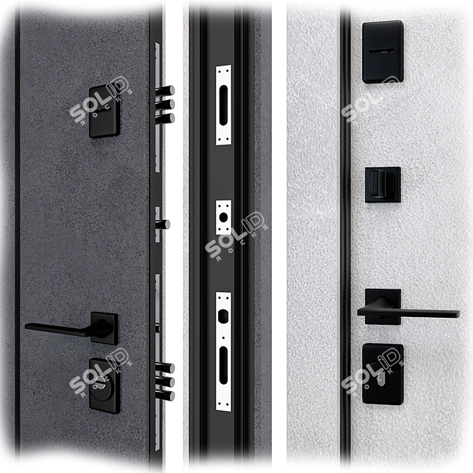 Bulat Ultra 535 Metal Door 3D model image 2