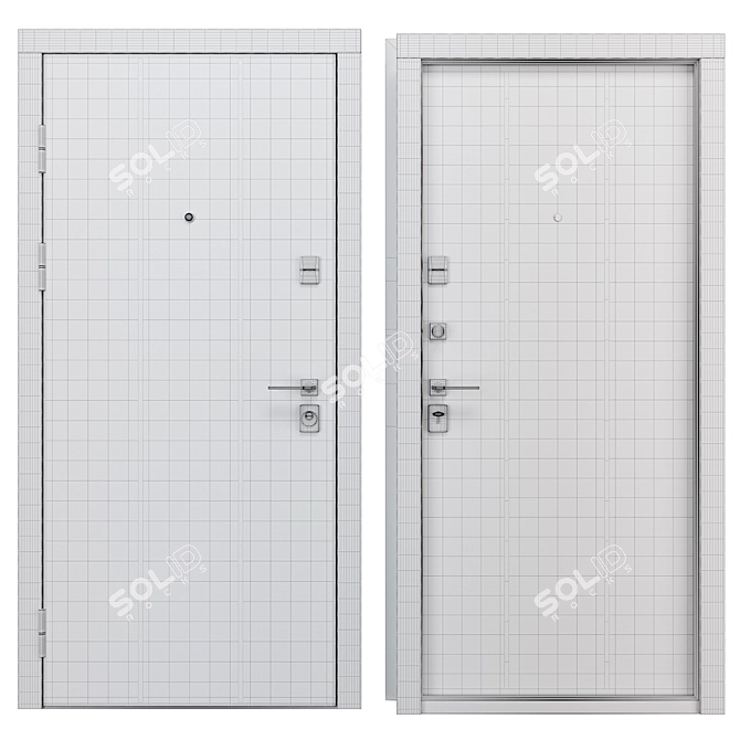 Bulat Ultra 535 Metal Door 3D model image 4