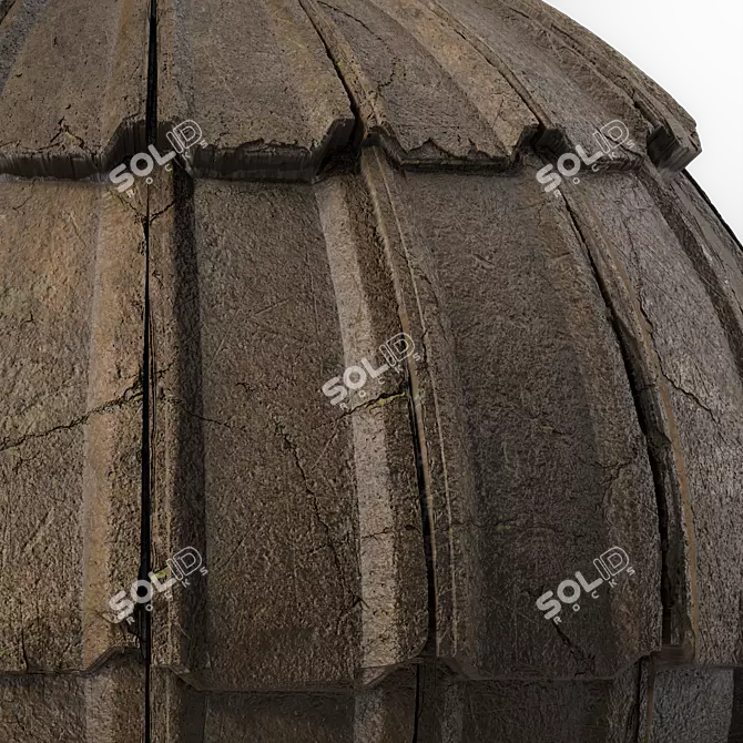 Concrete Roofing Sbsar Seamless Texture 3D model image 7