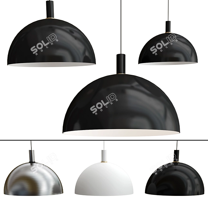 Contemporary Archibald Pendant Lights 3D model image 1