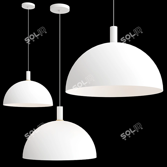 Contemporary Archibald Pendant Lights 3D model image 3