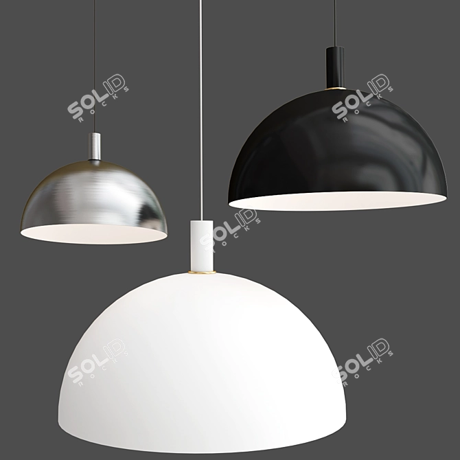 Contemporary Archibald Pendant Lights 3D model image 5