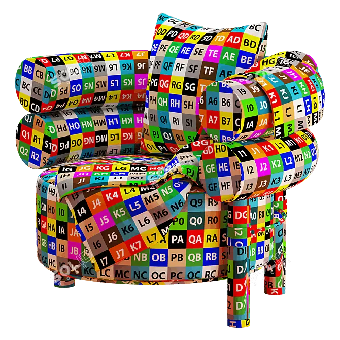 Elegant Rogers Armchair 3D Model 3D model image 6