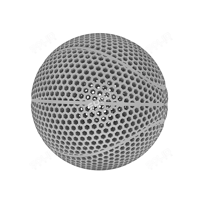 Futuristic Airless Basketball Model 3D model image 6