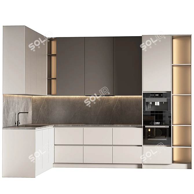 Modern Kitchen 2015 Design 3D model image 1