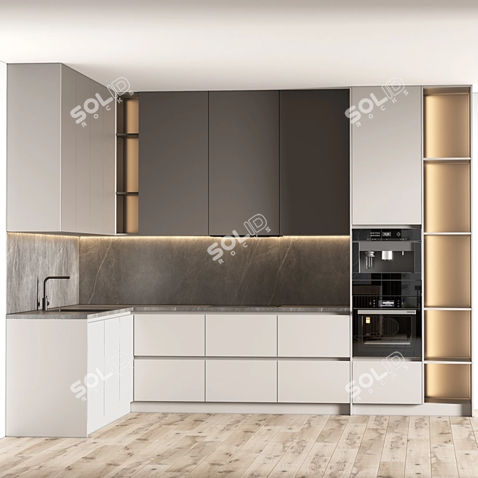 Modern Kitchen 2015 Design 3D model image 3