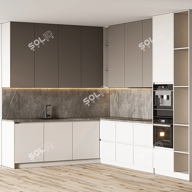 Modern Kitchen 2015 Design 3D model image 4