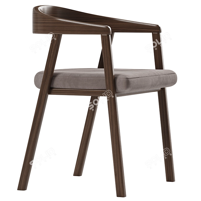 Modern Scandinavian Style Chair 3D model image 7