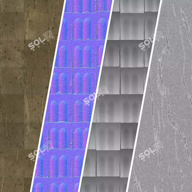 Concrete Roofing Texture Materials 3D model image 4