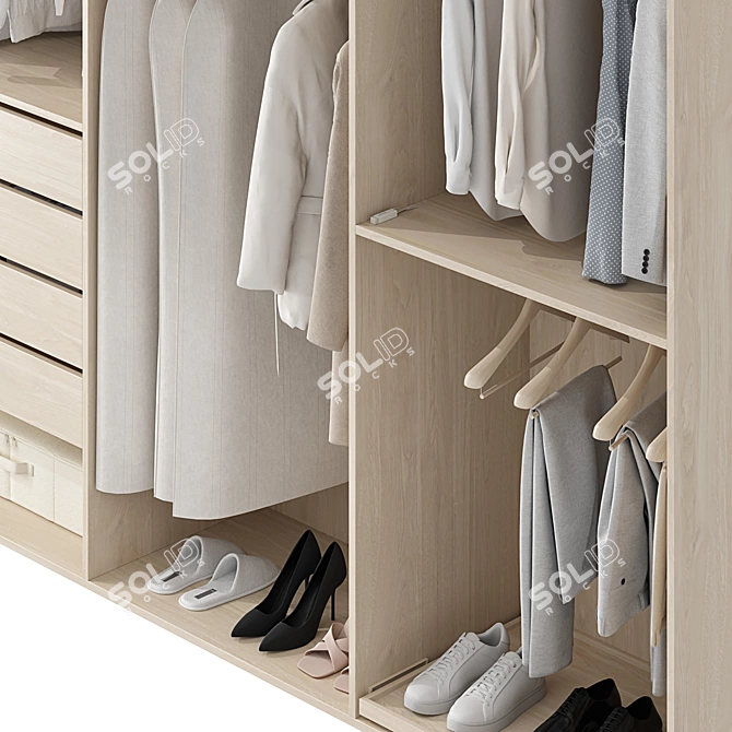 Modern Style Wardrobe Collection 3D model image 4
