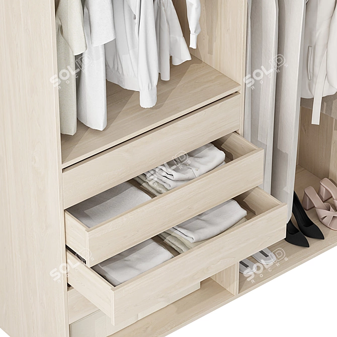 Modern Style Wardrobe Collection 3D model image 5