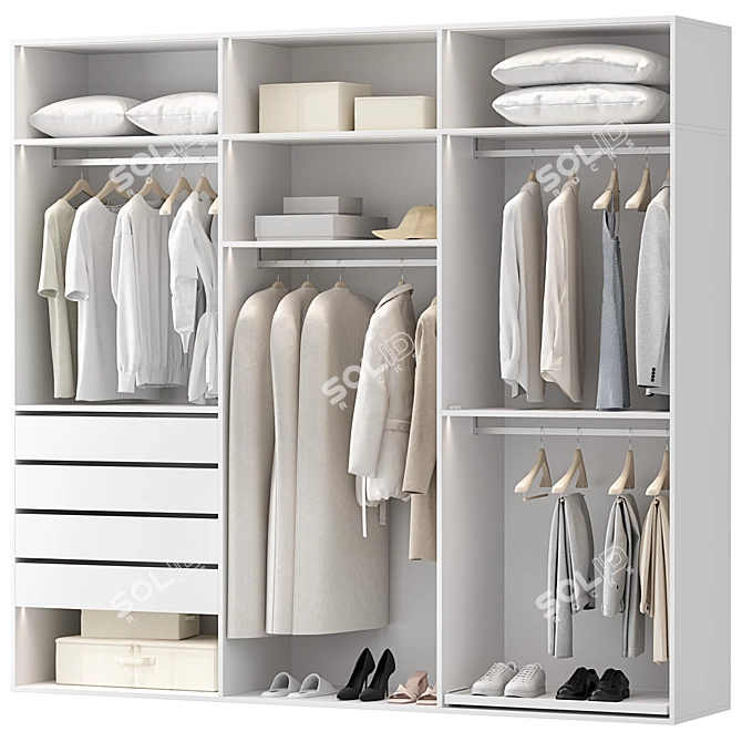 Modern Style Wardrobe Collection 3D model image 6