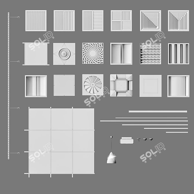 Ceiling System Bundle Accessory Kit 3D model image 7