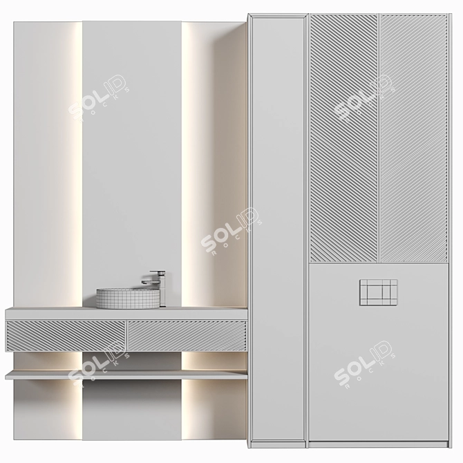 High-Quality Bathroom Furniture Set 3D model image 3