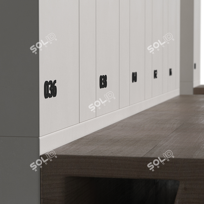 Adjustable Gym Locker: Space-saving Design 3D model image 3