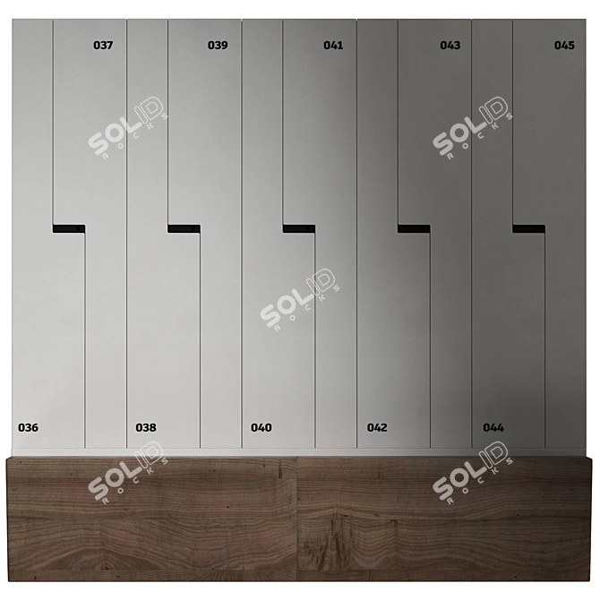 Adjustable Gym Locker: Space-saving Design 3D model image 6