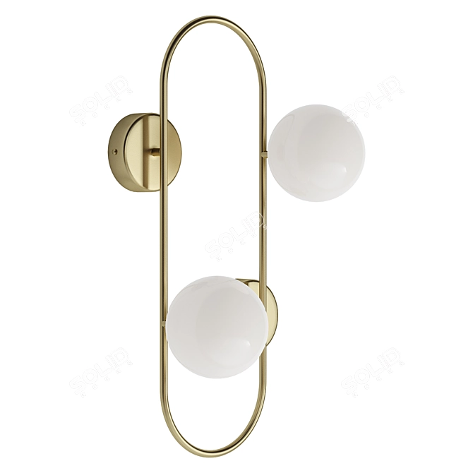 Modern Brass Metal Glass Lighting 3D model image 1