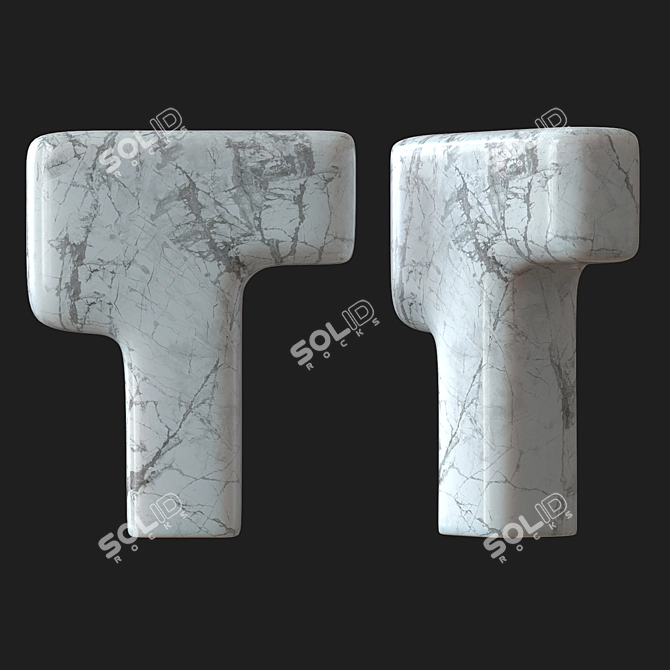 Contemporary Console Table Salome 3D model image 1