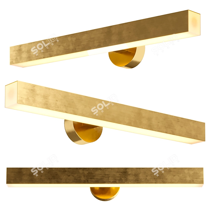 Modern Wall Light Fixture 3D Model 3D model image 1