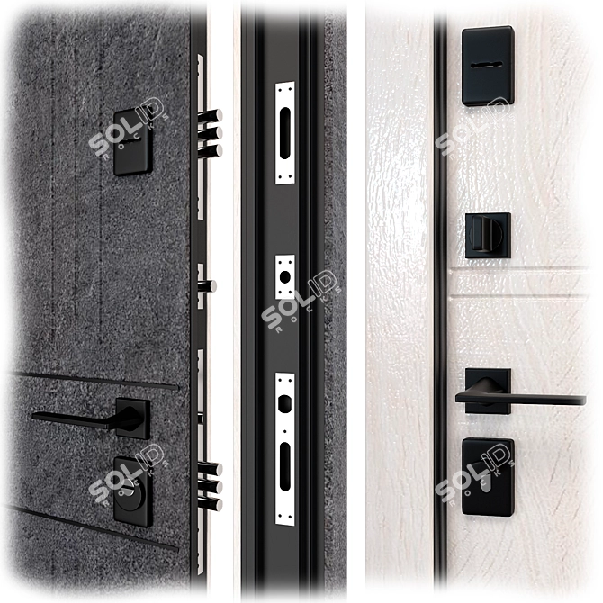 Securemme 539 Entry Metal Door 3D model image 2