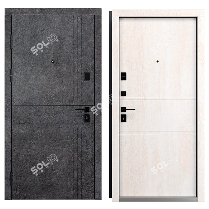 Securemme 539 Entry Metal Door 3D model image 3