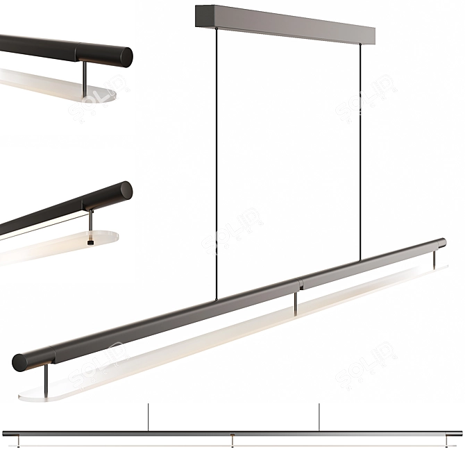 Dalí Adjustable Pendant Light 3D model image 1