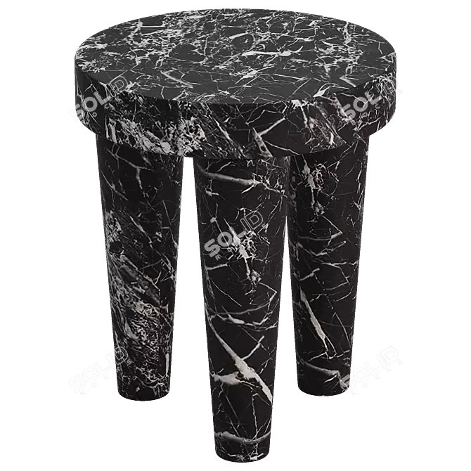 Modern Tribute Stool 3D Model 3D model image 2