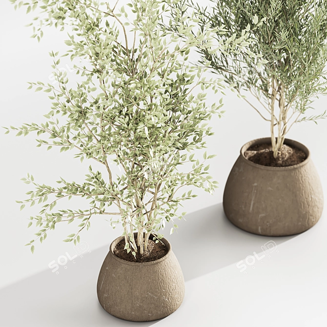 Modern Plant Stand Holder 72 3D model image 3