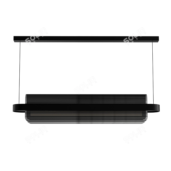 Black Suspended Ceiling Light 3D model image 3