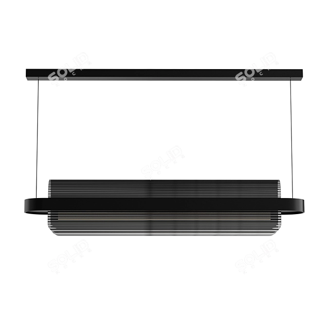 Black Suspended Ceiling Light 3D model image 7